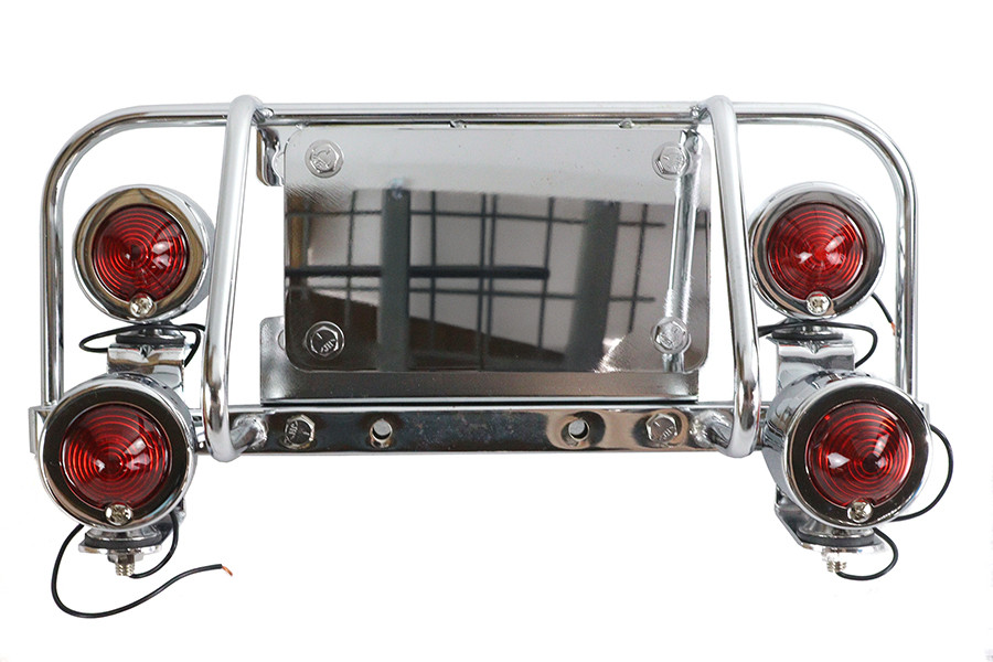 V-Twin - 42-0421 - Chrome Dresser Light Bar - Fits 1958-1984