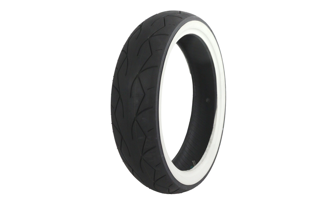 V-Twin - 46-0459 - Vee Rubber 130/70H X 18 inch Whitewall Tire