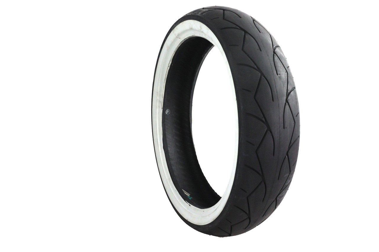 V-Twin - 46-0459 - Vee Rubber 130/70H X 18 inch Whitewall Tire