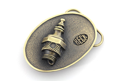 30's シカゴ万博　vintage initial buckle V-Twin - 48-1633 - Beck Spark Plug Belt Buckle