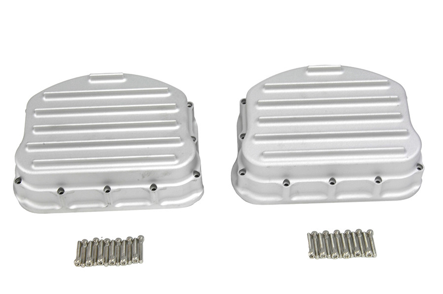 V-Twin - 49-0790 - Full Finned Panhead Rocker Box Cover Set - Fits