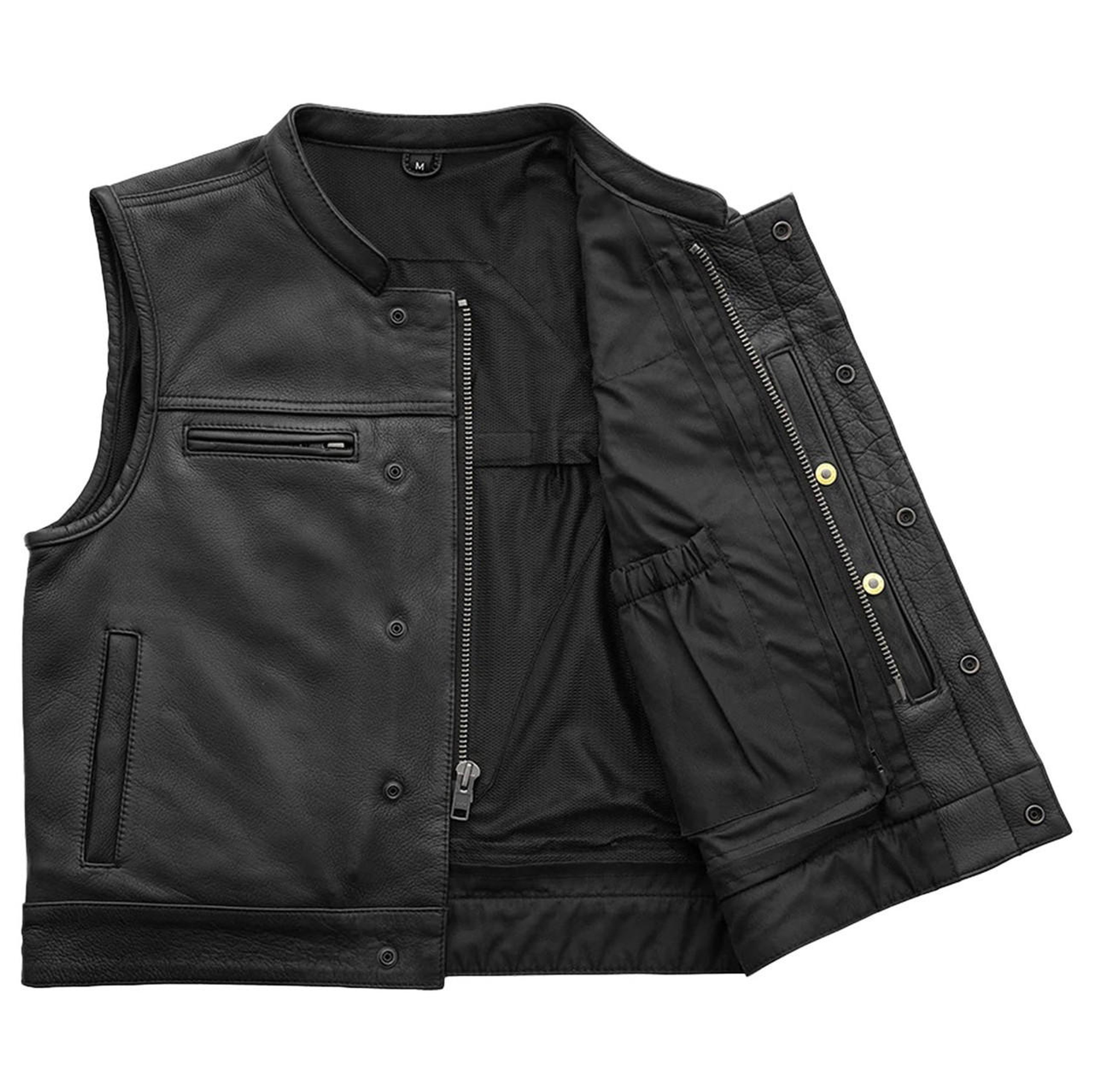 First Mfg Lowrider Motorcycle Leather Vest