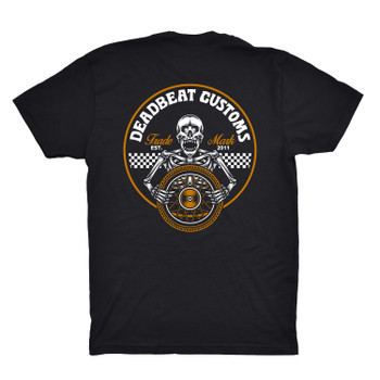 Deadbeat Customs Skeleton Wheel T-Shirt