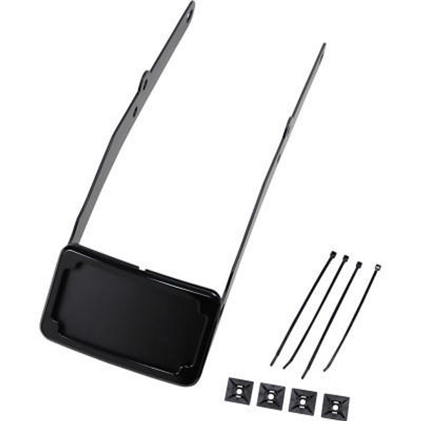 Cycle Visions Black Curved License Plate Mount w/ tag light frame only - fits '18-'20 FLSL