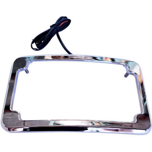 Cycle Visions - Slick Signals License Plate Frames - Black or Chrome