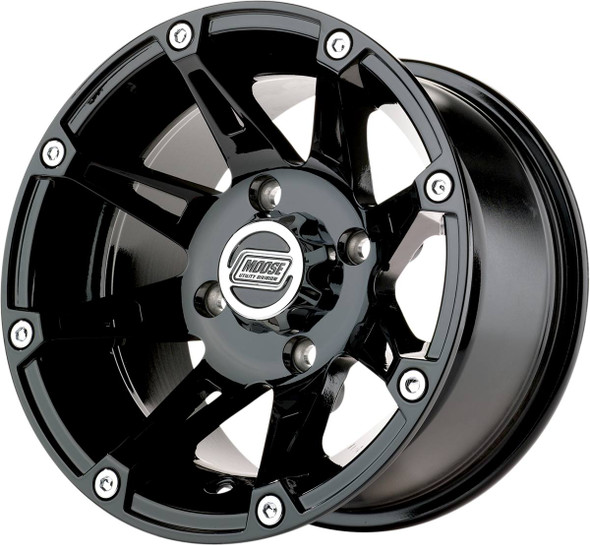 Moose Offroad - 02300448 - Wheel - 387X - Front - Black - 12x7 - 4/136 - 4+3