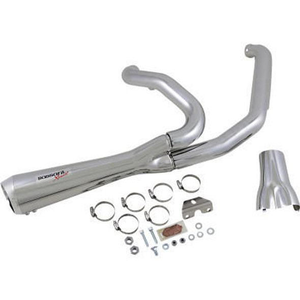 Bassani Exhaust Bassani - Short Road Rage 2-Into-1 Exhaust System fits '17-'23 Touring Models 