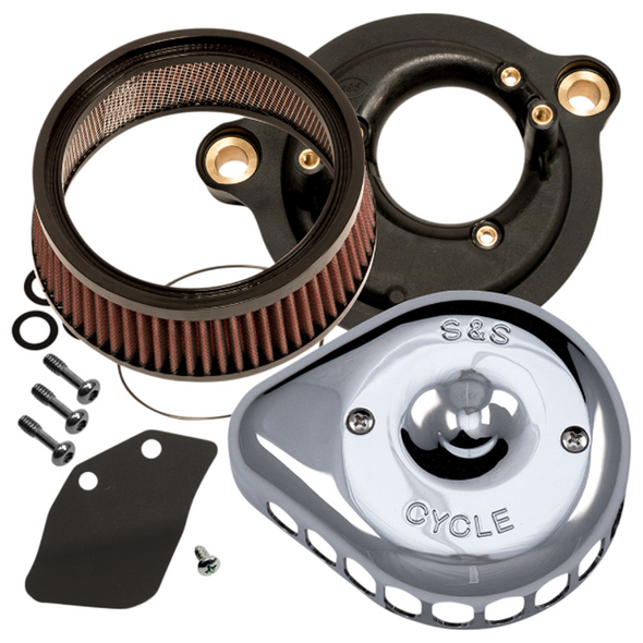 S&S Cycle - Mini Teardrop Stealth Air Cleaner Kits fit '17-'24 Touring (Except '23 FLHXSE/​FLTRXSE), '17-'25 H-D FL Trike, '18-'24 M8 Softail Models