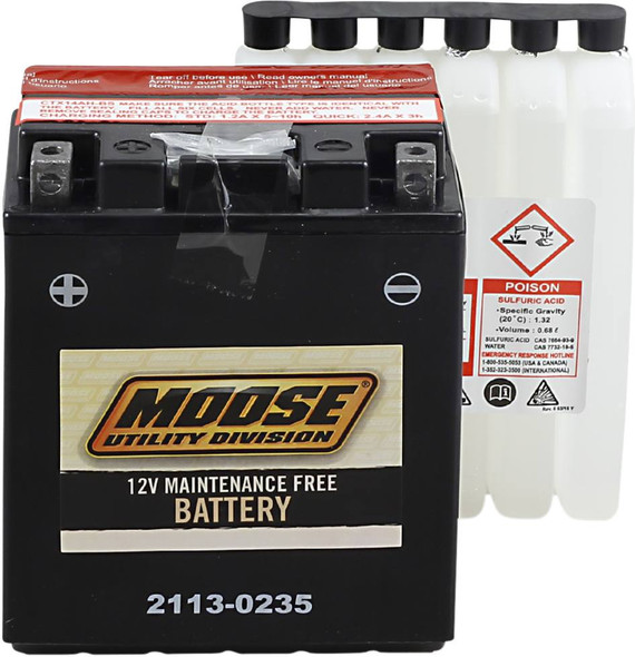 Moose Offroad - 21130235 - AGM Battery - YTX14AH-BS