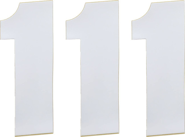 Moose Offroad - 43100671 - Race Number 1 - White - 6"