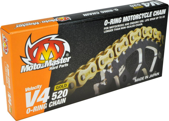 Moto-Master - 12220626 - V4 520 - Drive Chain - 120 Links - Gold Moto-Master - 12220626 - V4 520 - Drive Chain - 120 Links - Gold