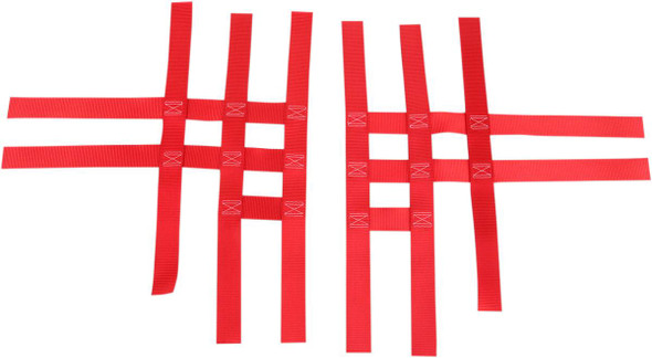 Motorsport Products - 05300575 - Nerf Bar Net - Red - Yamaha/Honda