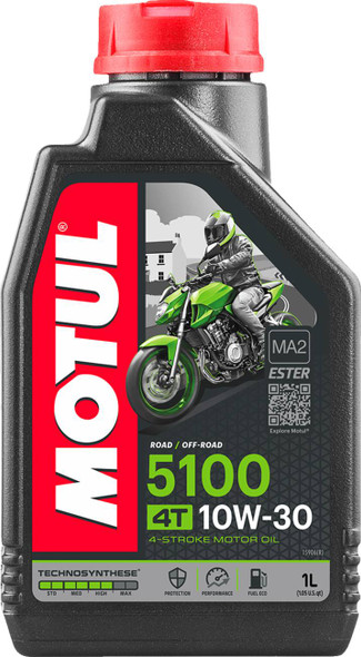 Motul - 36010059 - 5100 4T Synthetic Blend Oil - 10W-30 - 1L