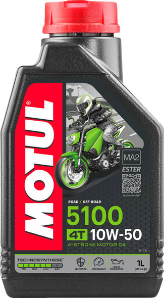 Motul - 36010061 - 5100 4T Synthetic Blend Oil - 10W-50 - 1L