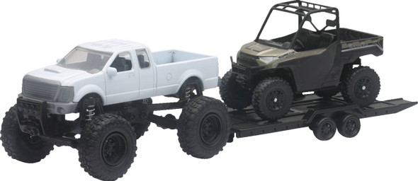 New Ray Toys - 70010016 - Pick Up w/ Polaris Ranger XP1000 EPS - Black/White/Red