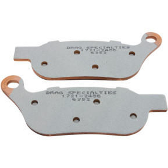 Drag Specialties - Premium Sintered Metal Rear Brake Pads fits '08-'17 Dyna Models (Repl. OEM# 44298-08)