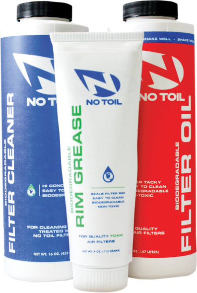 No Toil - 36100031 - Filter Oil, Cleaner, and Rim Grease Kit