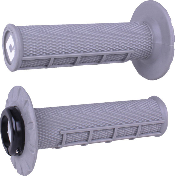 Odi - 06303288 - Half Waffle v2.1 Lock-On Grips - ATV/MX - Soft Gray/Black
