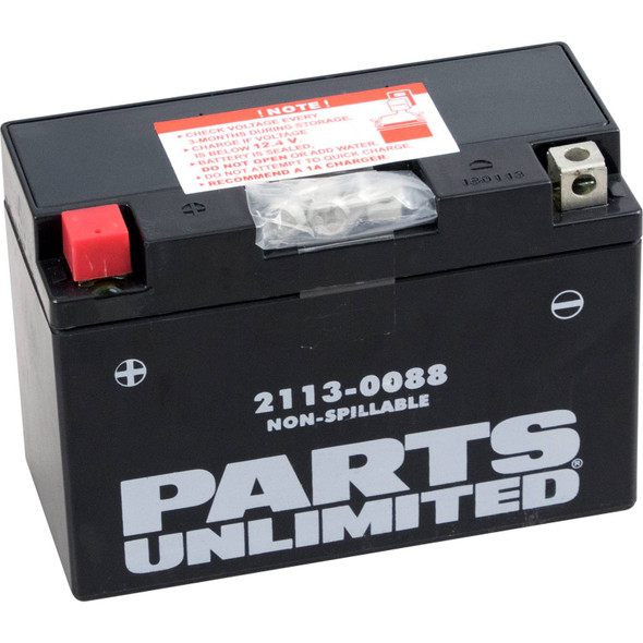Parts Unlimited - 21130088 - AGM Battery - YT9B-4/YT9B-BS