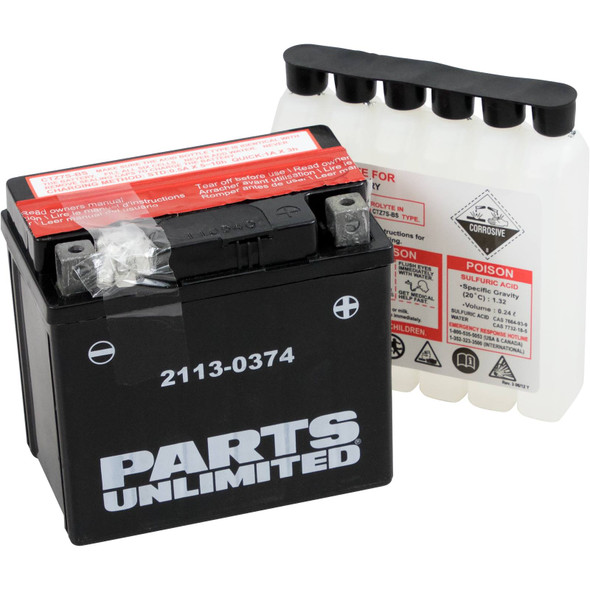 Parts Unlimited - 21130374 - AGM Battery - YTZ7S-BS