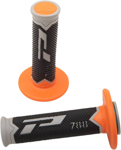 Pro Grip - 06300336 - Cross Triple Density 788 Grips - Gray/Orange/Black