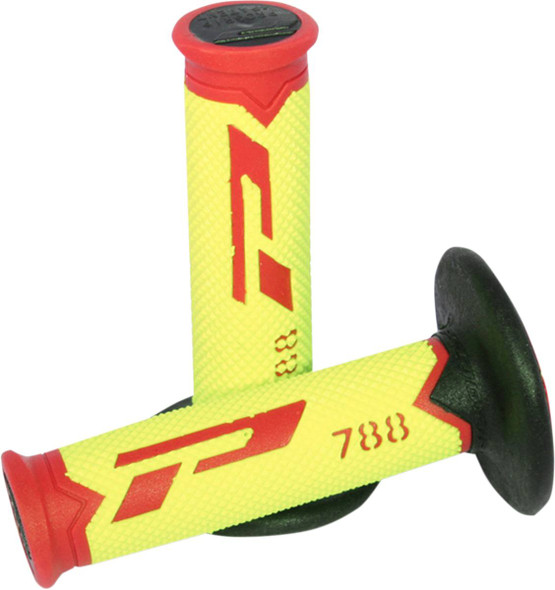 Pro Grip - 06301643 - Cross Triple Density 788 Grips - Red/Yellow/Black