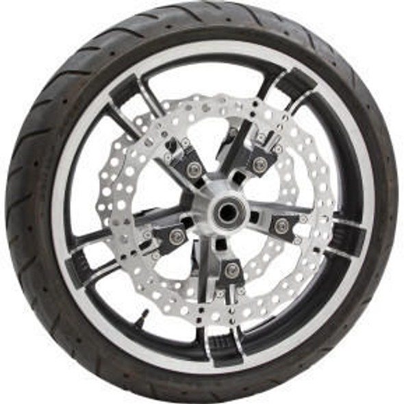  Arlen Ness - Harley Touring 14" Perimeter Spoke Mount Front Big Brake Jagged Floating Rotor Kit 