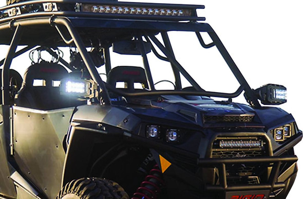 Rigid Industries - 06401192 - Mirrors - Reflect Series Lights - Side View - Rectangle - Black - Pair