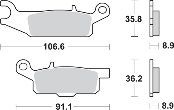 Sbs - 17211673 - Off-Road Sintered Brake Pads - YFM