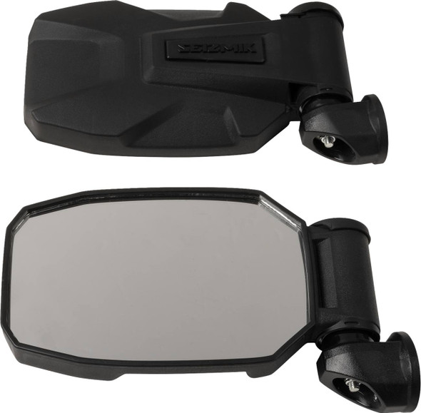 Seizmik - 06401103 - Mirrors - Strike - Side View - Rectangle - Black - 1.875"/2" ROPS - Pair