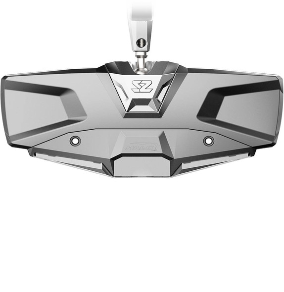 Seizmik - 06401409 - Mirror - Halo R - Rear View w/LED Cabin Light - Rectangle - Silver w/Silver Bezel - Polaris Pro-Fit