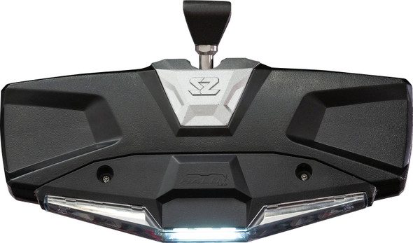 Seizmik - 06401410 - Mirror - Halo R - Rear View w/LED Cabin Light - Rectangle - Silver w/Silver Bezel - Can Am X3