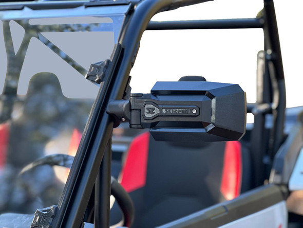 Seizmik - 06401783 - Mirrors - Trailrider - Side View - Rectangle - Black - 1.75"/2" ROPS - Pair