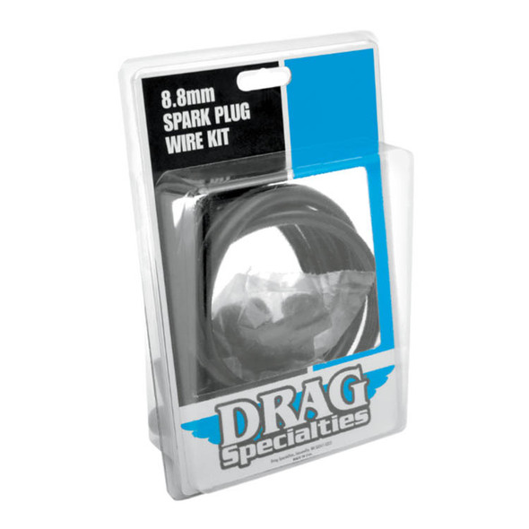 Drag Specialties - 8.8MM Spark Plug Wire Set Universal fit Dual Plug W/ Two 40° Wires and Ends (Except Twin Cam)
