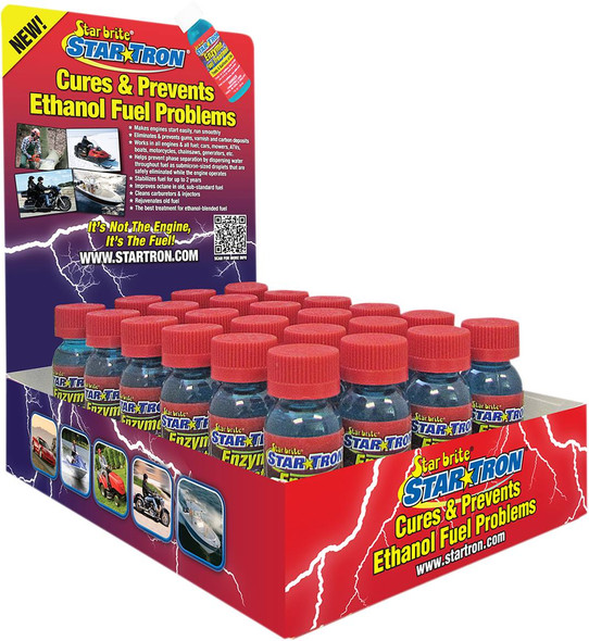 Star Tron - 37060042 - Enzyme Fuel Treatment - 1 US fl oz. - 24 Pack with Display