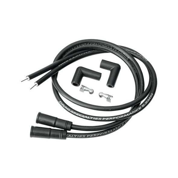 Drag Specialties - 8.8MM Black Spark Plug Wire Set Universal fit for Twin Cam W/ 180° and 90° Boots