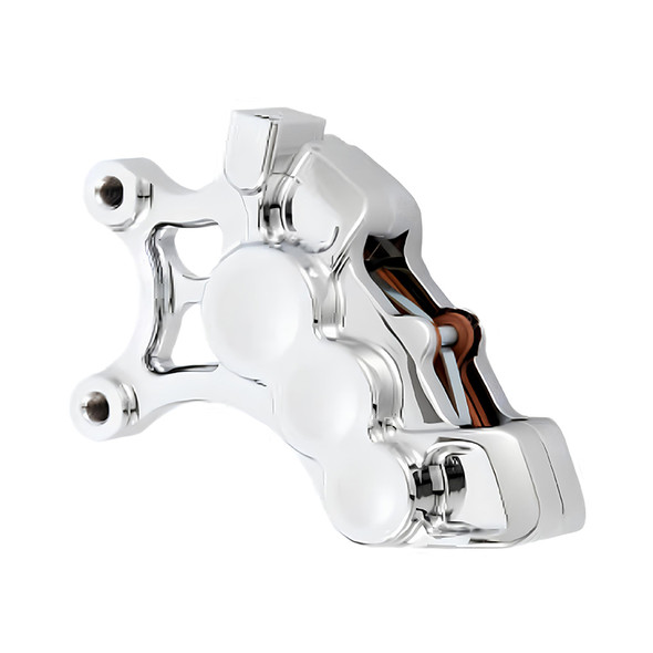 Arlen Ness - Chrome Six-Piston Differential Bore Front Brake Caliper for 14" Oversize Rotors