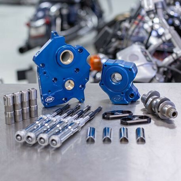S&S Cycle - 475 Cam Chain Drive Camchest Kit W/ Chrome Pushrod Tubes fits '17-'21 Oil-Cooled M8 Models