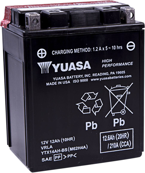Yuasa - YTX14AHBS - AGM Battery - YTX14AH-BS .66 L Yuasa - YTX14AHBS - AGM Battery - YTX14AH-BS .66 L