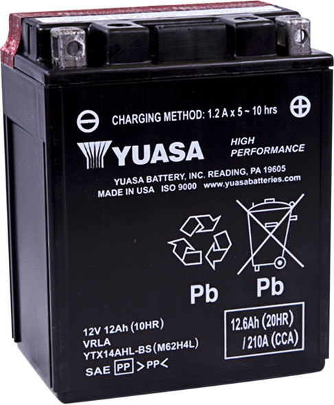 Yuasa - YTX14AHLBS - AGM Battery - YTX14AHL-BS .66 L Yuasa - YTX14AHLBS - AGM Battery - YTX14AHL-BS .66 L