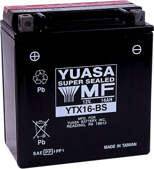 Yuasa - YTX16BS - AGM Battery - YTX16-BS - .78 L Yuasa - YTX16BS - AGM Battery - YTX16-BS - .78 L