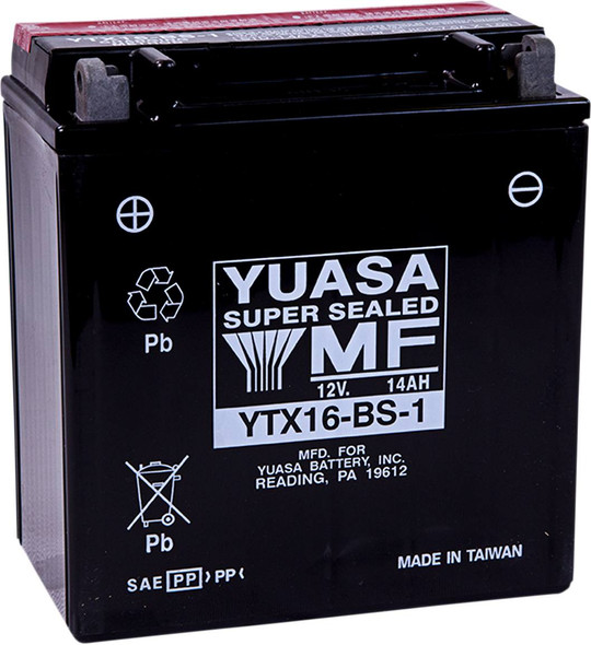 Yuasa - YTX16BS1 - AGM Battery - YTX16-BS - .78 L Yuasa - YTX16BS1 - AGM Battery - YTX16-BS - .78 L