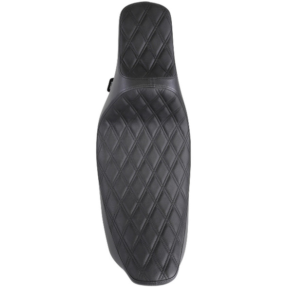 Drag Specialties - Extended Reach Predator III 2-Up Seats fits '99-'07 Touring Models - Black Diamond Stitch/ Black Thread (Open Box)