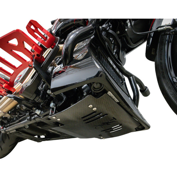 Thrashin Supply Co. - Carbon Fiber/Gloss Skid Plate fits FLHX/FLTRX Models