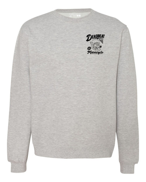 Deadbeat Customs - Wolf Crewneck - Heather Grey