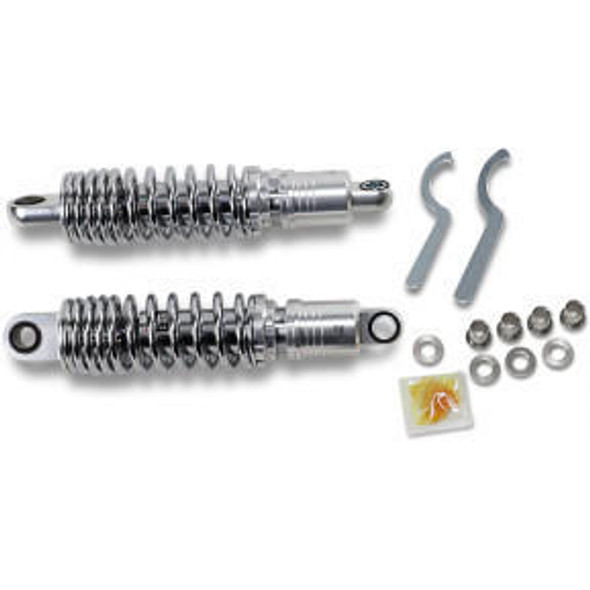 Drag Specialties - Ride-Height Adjustable Shocks - Chrome fits '86-'03 XL Sportster & FXR Models
