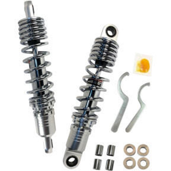  Drag Specialties - Ride-Height Adjustable Shocks - Chrome fits '86-'03 XL Sportster & FXR Models 