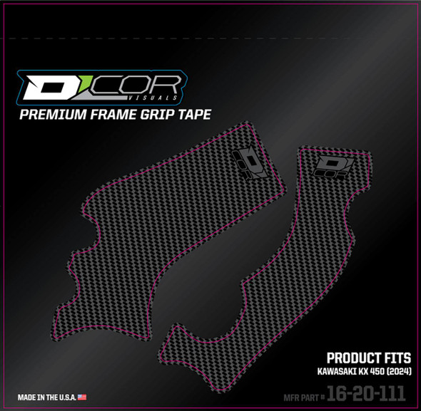 D'Cor Visuals - 16-20-111 - Frame Grip Tape - Gray - Kawasaki - KX 250/450