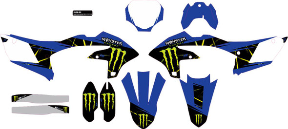 D'Cor Visuals - 20-50-135 - Graphic Kit - Monster Energy Slash - YZ 250/450 F