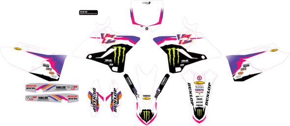 D'Cor Visuals - 20-50-235 - Graphic Kit - '93 Monster Energy Retro - YZ 125/250